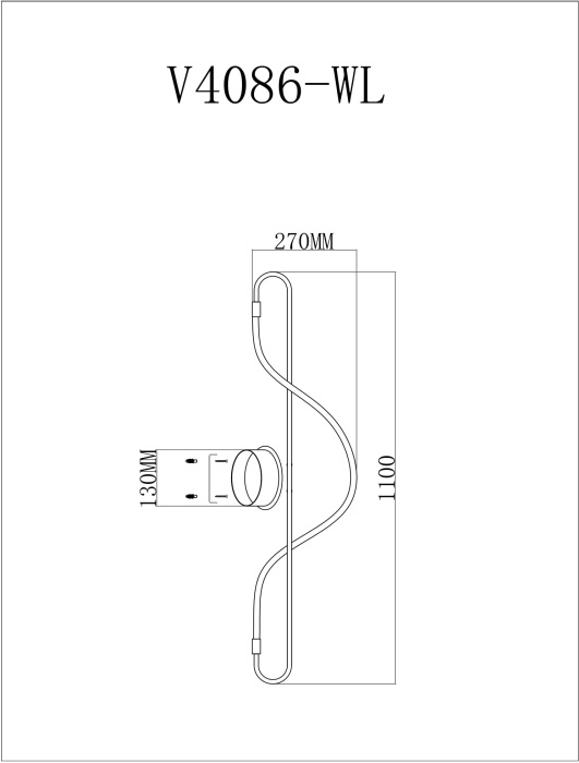 Бра с гибким неоном Moderli V4086-WL_MD