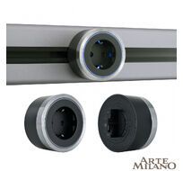 Трековая розетка Arte Milano track-sockets 380066TS LED/ES Grey