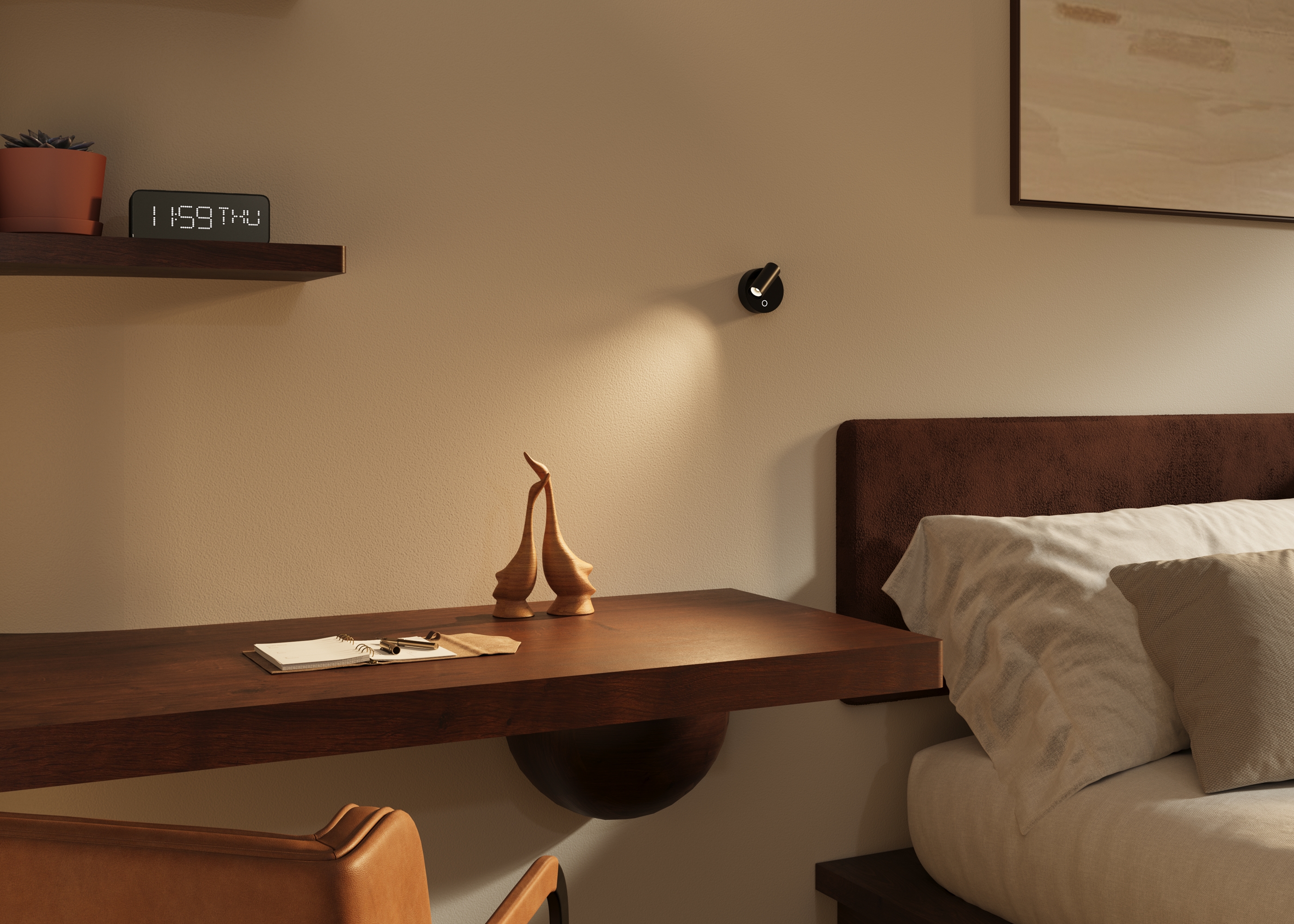 Настенный светильник Maytoni Ego C176WL-9W-2.7-4K-B_MY