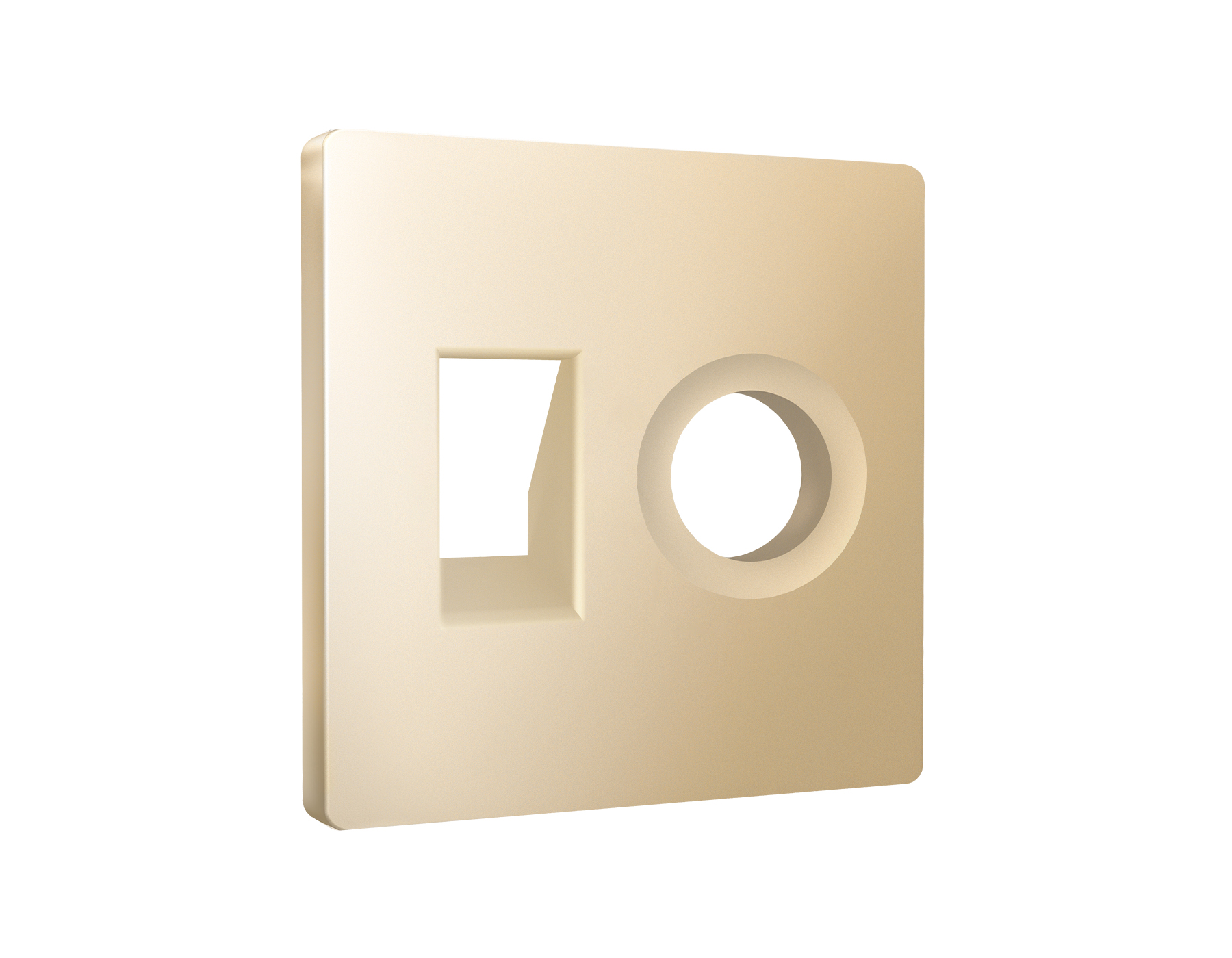 Лицевая панель ALFA для компьютерной/телефонной + TV розетки RJ-45/RJ-11 QUANT Ambrella Volt AP6125_AMB