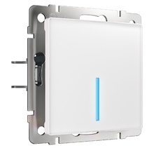 Сенсорный выключатель одноклавишный с управлением по Wi-Fi (белый) Werkel a048321_WR
