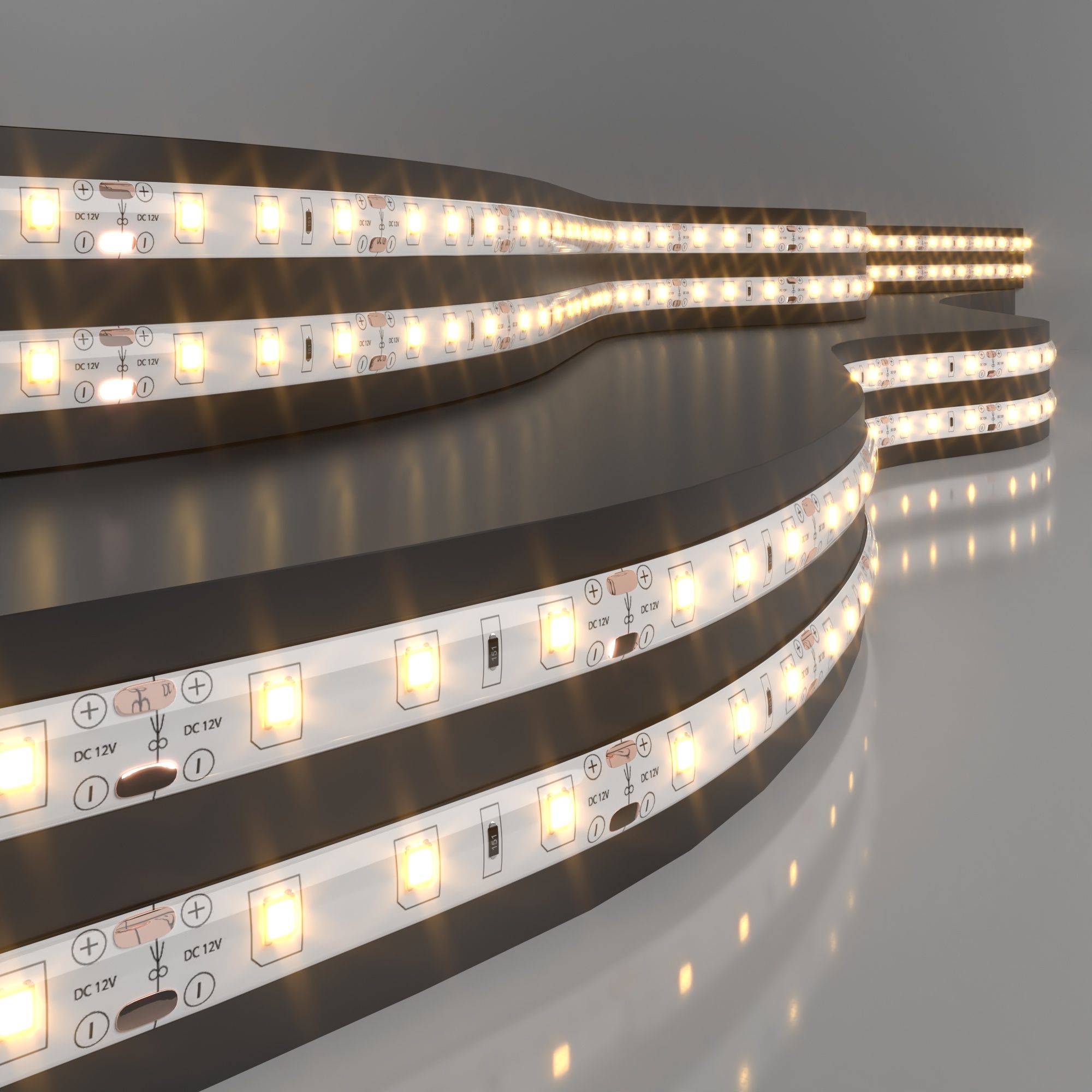 Лента светодиодная 12V 4,8W 60Led 2835 IP65 теплый белый, 5м a041000_ES