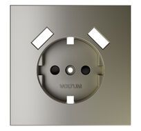 Накладка для розетки Voltum с заземлением и защитными шторками с USB A+A S70 VLS000904
