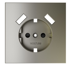 Накладка для розетки Voltum с заземлением и защитными шторками с USB A+A S70 VLS000904