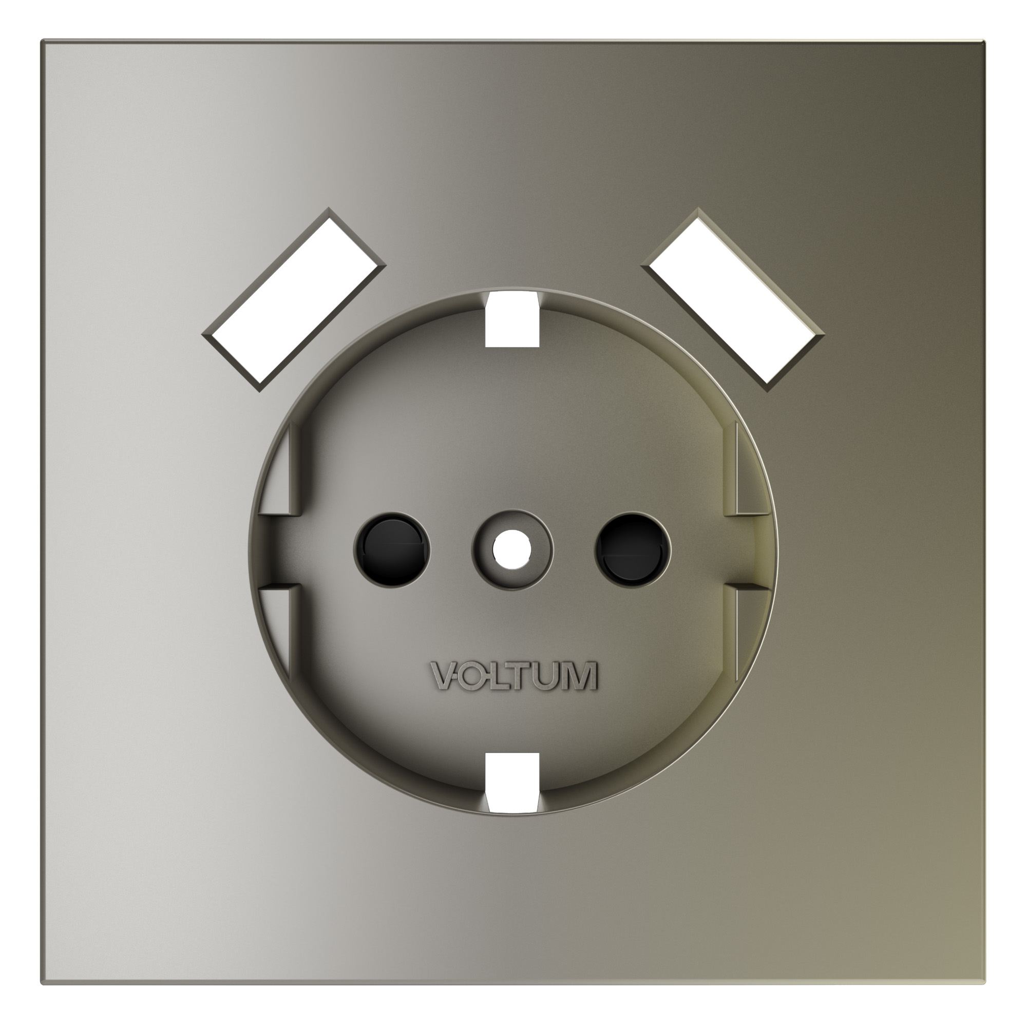 Накладка для розетки Voltum с заземлением и защитными шторками с USB A+A S70 VLS000904