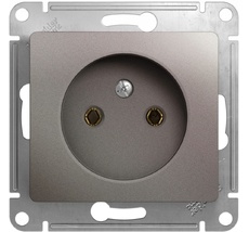 Розетка встраиваемая без заземления (платина) Systeme Electric GSL001241