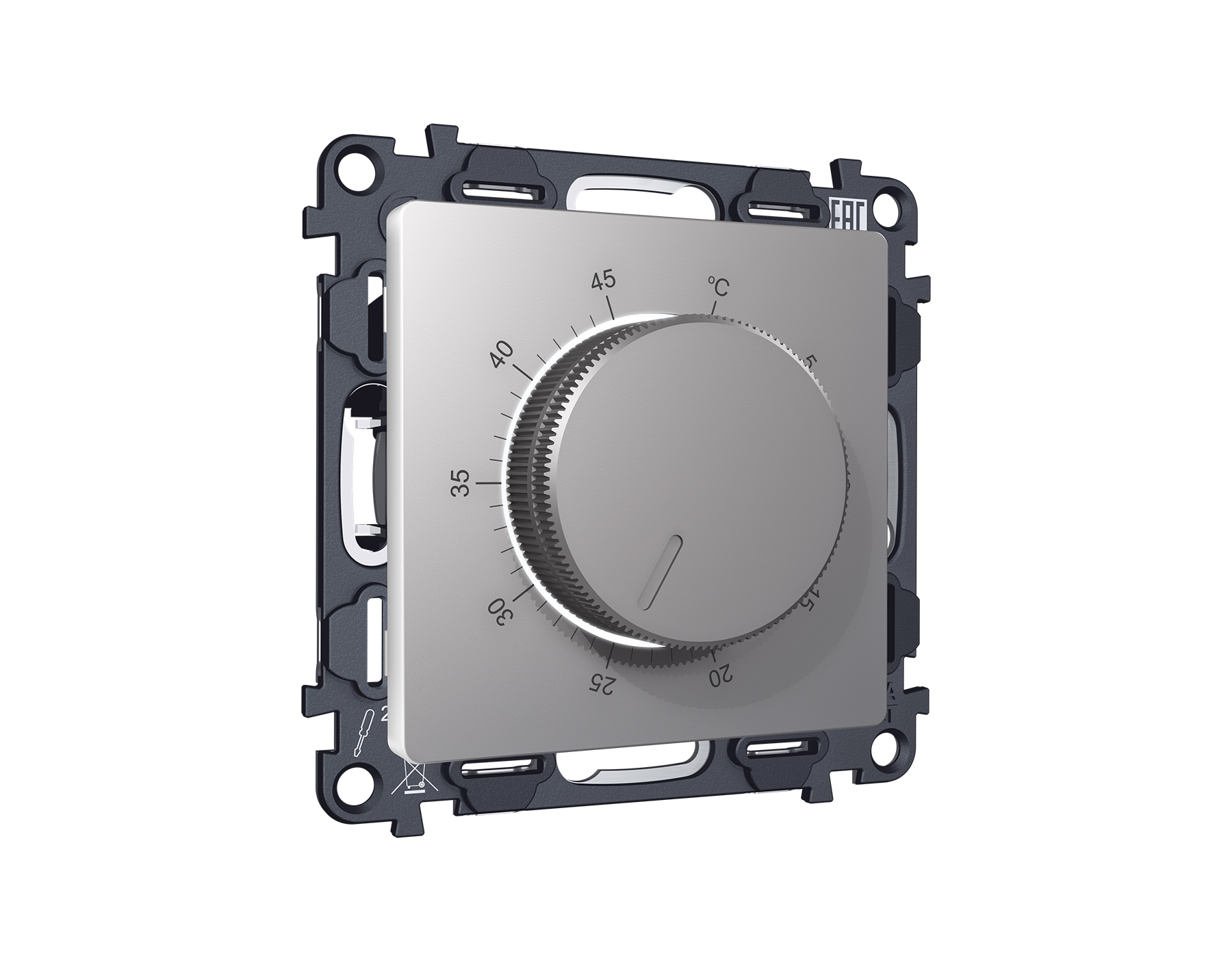 Комплект механизма терморегулятора с датчиком для теплого пола с подсветкой 16A-250V ALFA QUANT (AP5057, VM1381) Ambrella Volt MA505710_AMB