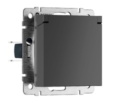 Розетка влагозащ. с зазем. с защит. крышкой и шторками N Werkel a069592_WR