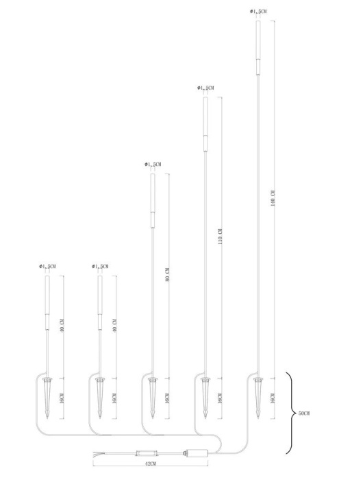 Уличный грунтовый светильник Arte Lamp Muster A1083PA-5BK