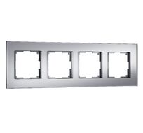 Рамка на 4 поста Senso (серебряный, стекло soft-touch) Werkel a064571_WR