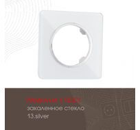 Рамка из закаленного стекла на 1 пост Arte Milano 502.13-1.silver