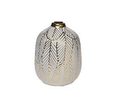 Ваза керамическая с золотым принтом Garda Decor 18H2861-20