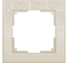 Рамка на 1 пост Flock WL05-Frame-01-ivory a050798_WR