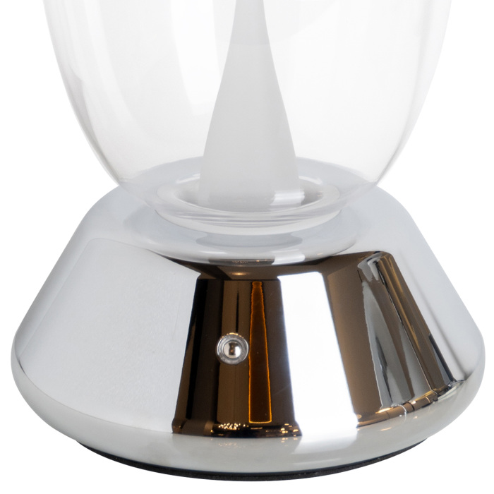 Настольная лампа диммируемая 10W 3000K прозрачный/хром Lightstar 807904_LS