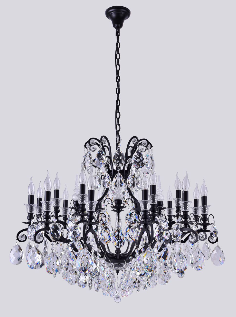 Хрустальная люстра Crystallux MAGNIFICO MAGNIFICO SP19 BLACK/TRANSPARENT_CR