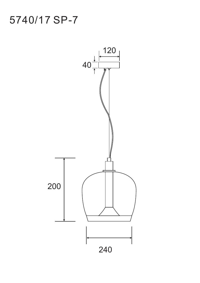 Подвесной светильник Divinare SONATA 5740/17 SP-7_DI