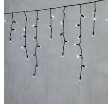 Гирлянда Бахрома с Колпачком 3,1 x 0,5 м Белая 220В, 120 LED, Провод Черный ПВХ, IP65 PIL120CAP-11-2W