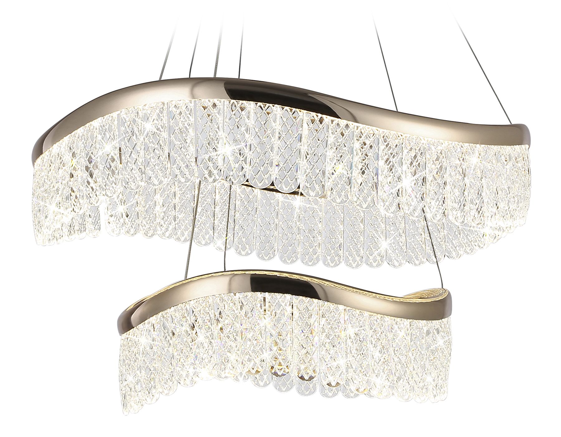 Подвесной светильник Ambrella light светодиодный с хрусталем Traditional TR49728_AMB