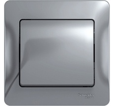 Выключатель встраиваемый одноклавишный (алюминий) Systeme Electric GSL000312