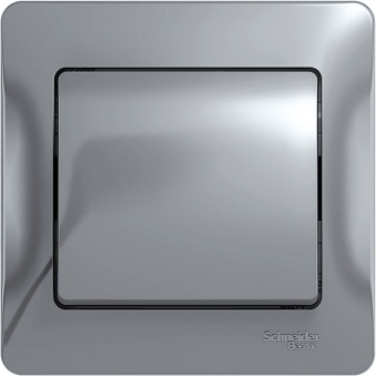 Выключатель встраиваемый одноклавишный (алюминий) Systeme Electric GSL000312