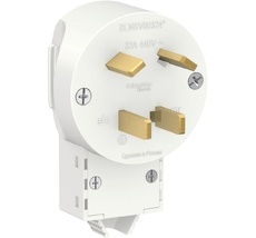 Вилка с заземлением для электроплиты 32А 440В (белый) Systeme Electric BLNSV003241