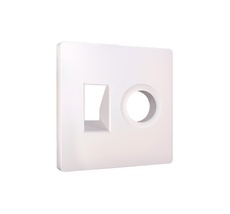 Лицевая панель ALFA для компьютерной/телефонной + TV розетки RJ-45/RJ-11 QUANT Ambrella Volt AP2125_AMB