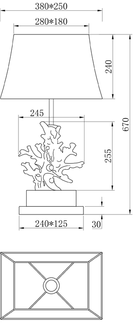 Настольная лампа Garda Decor K2BT-1004