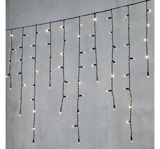 Гирлянда Бахрома с Колпачком 3,2 x 0,9 м Тепло-Белая 220В, 180 LED, Провод Черный ПВХ, IP65 PIL180CAP-11-2WW