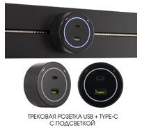 Трековая розетка Arte Milano track-sockets 399732TS/USB-Type-C Black