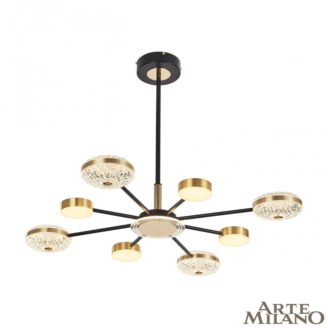 Потолочная люстра Arte Milano Ferrara 272069/8 BK/GD