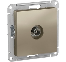 ТВ-розетка встраиваемая проходная (шампань) Systeme Electric ATN000593