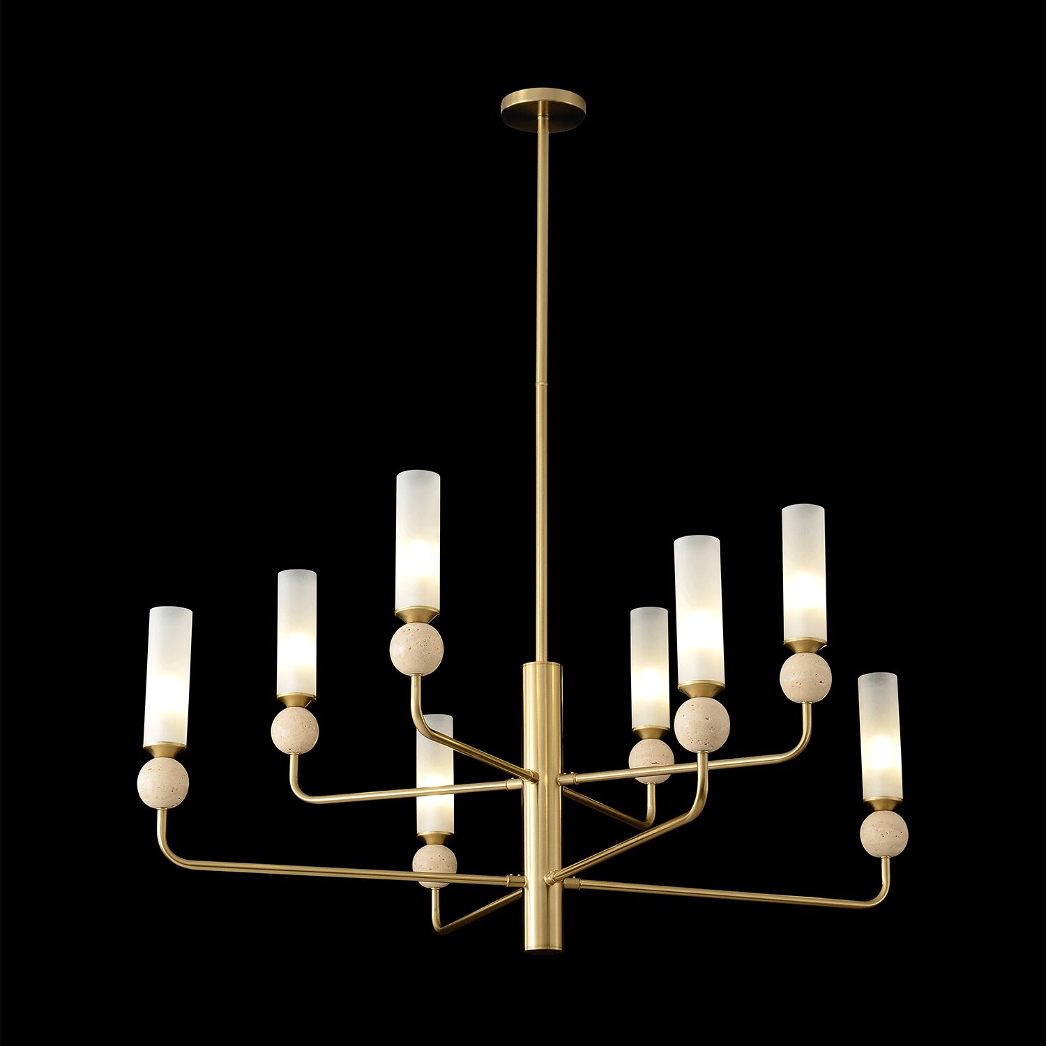 Подвесная люстра Crystal Lux SIMPLY SP8 BRASS_CR