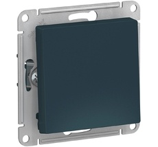 Переключатель встраиваемый перекрестный одноклавишный (изумрудный) Systeme Electric ATN000871