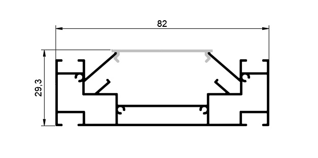 Профиль алюминиевый в натяжной потолок Lightstar Barra 502430_LS