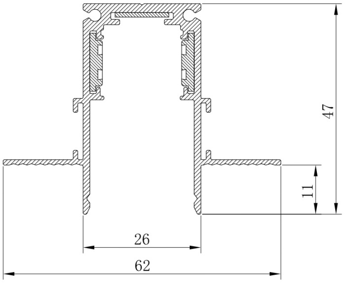 Шинопровод встраиваемый под гипсокартон низковольтный черный 1м Feron 41963_FR