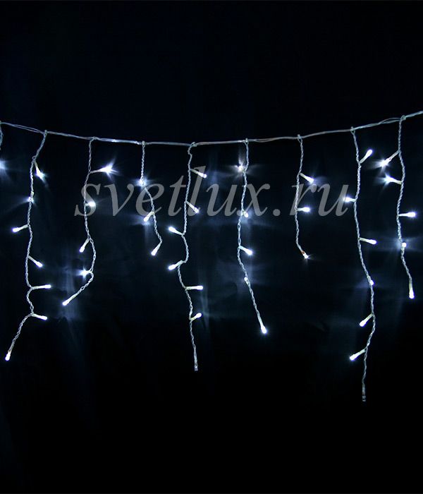 

Гирлянда Бахрома 4,9 x 0,5 м Белая 220В, 240 LED, Провод Прозрачный ПВХ, IP54 02-059, 02-059