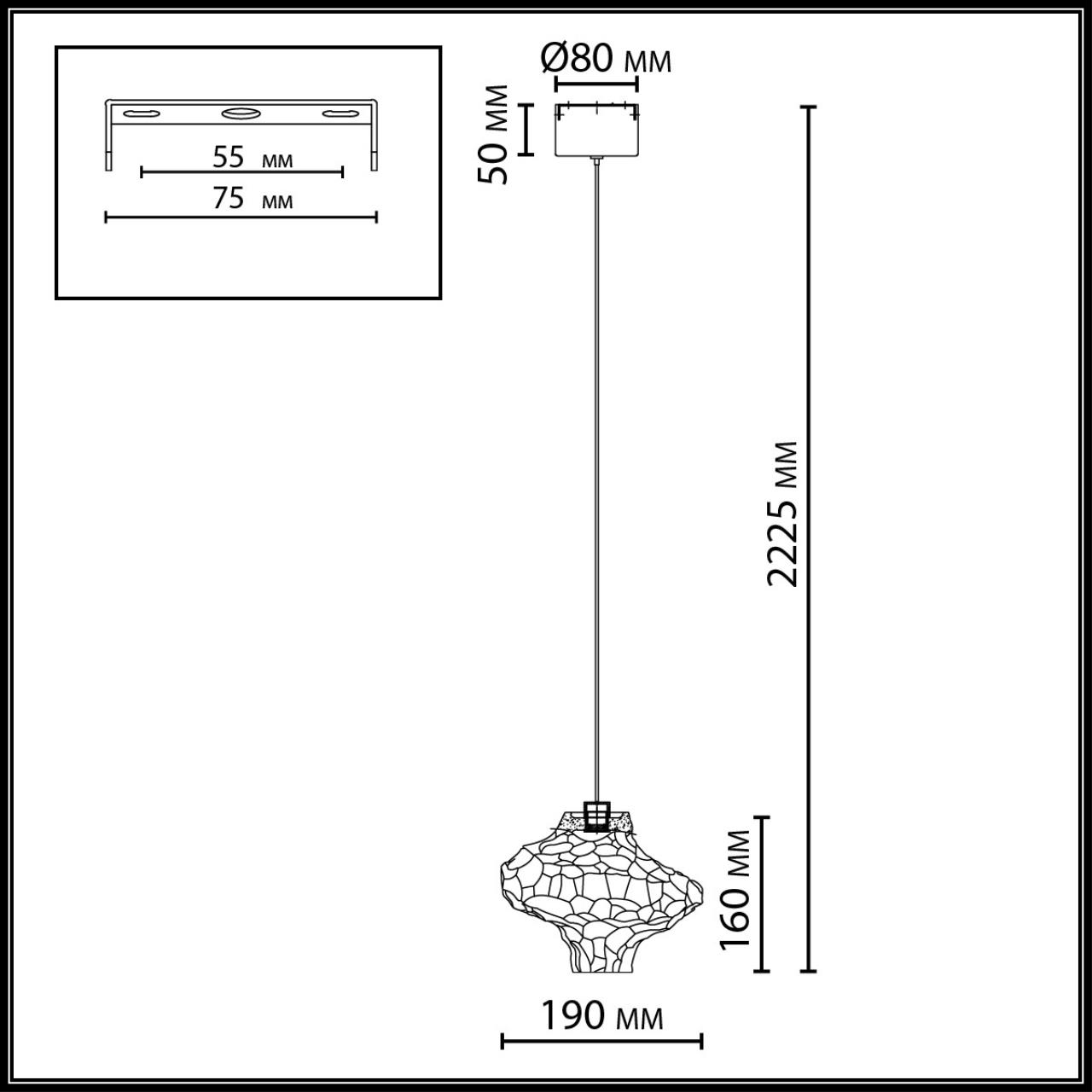 Подвесной светильник ODEON LIGHT ORDI 5107/3L