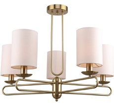 Потолочная люстра на штанге 10166/5PL E14*40W Escada 10166/5PL Brass_ESC