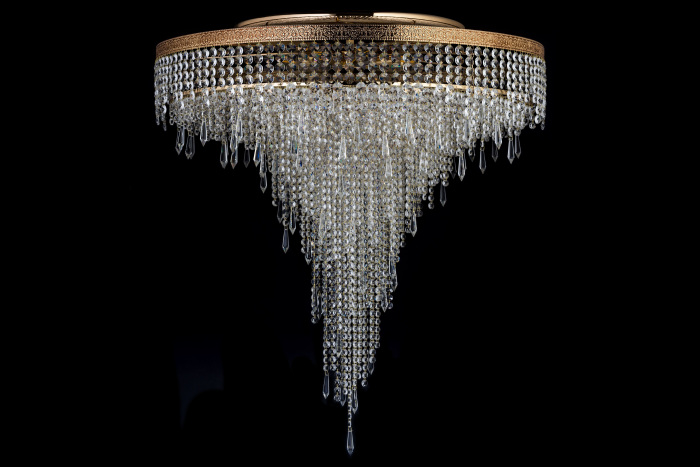 Потолочная люстра каскадная хрустальная Arti Lampadari Santa E 1.8.80.601 G