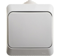 Выключатель накладной одноклавишный (серый) IP44 Systeme Electric KA10-041C