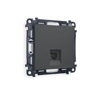 Розетка компьютерная Ambrella Volt ALFA мягкое касание RJ-45(8P8C) CAT6 с защитной шторкой QUANT MA912010_AMB