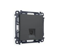 Розетка компьютерная Ambrella Volt ALFA мягкое касание RJ-45(8P8C) CAT6 с защитной шторкой QUANT MA912010_AMB