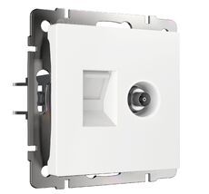 Розетка ТВ+Ethernet RJ-45 6 cat. (белый) Werkel a056109_WR