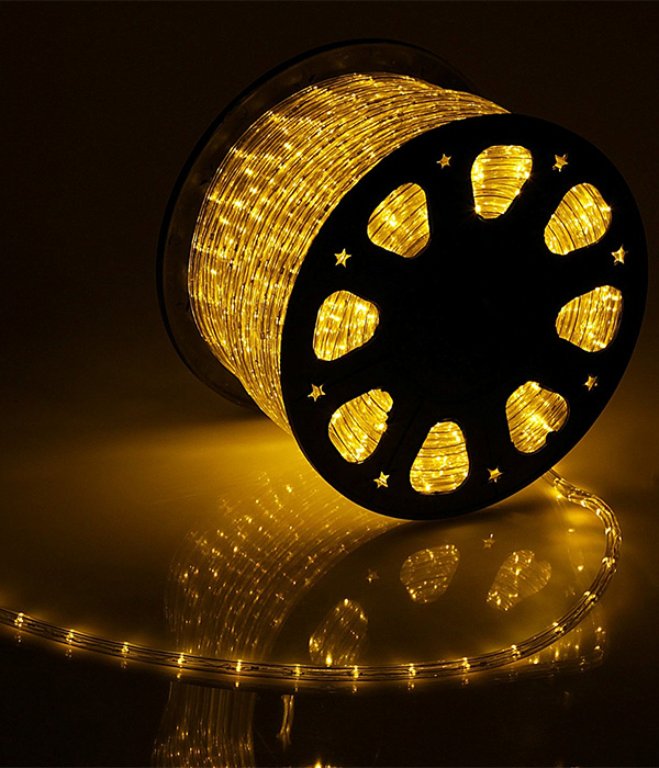 Светодиодный Дюралайт Желтый 220В, 36 LED/м, Свечение 360°, IP65, Бухта 100м LTC F3-H1-220V-Y