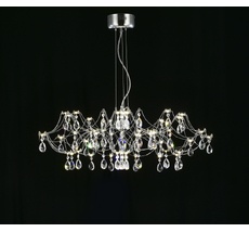 Подвесная люстра светодиодная с пультом и хрустальными подвесками Asfour MyFar MR2661-60P-50AD