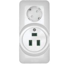 Розетка накладная комбинированная для электроплиты 32А и силовая с заземлением и шторками 16А (белый) Systeme Electric RA32-211R-B