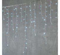 Гирлянда Бахрома 5 x 0,9 м Небесно-Голубая 220В, 348 LED, Провод Прозрачный Силикон, IP65 ECC348-10-2SB
