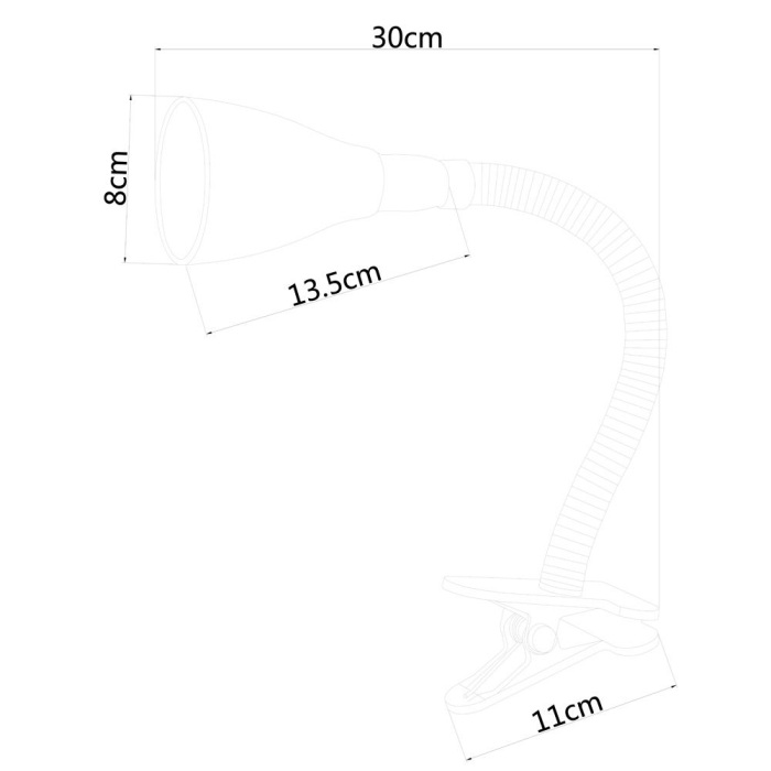 Настольная лампа ArteLamp на прищепке Cord A1210LT-1WH