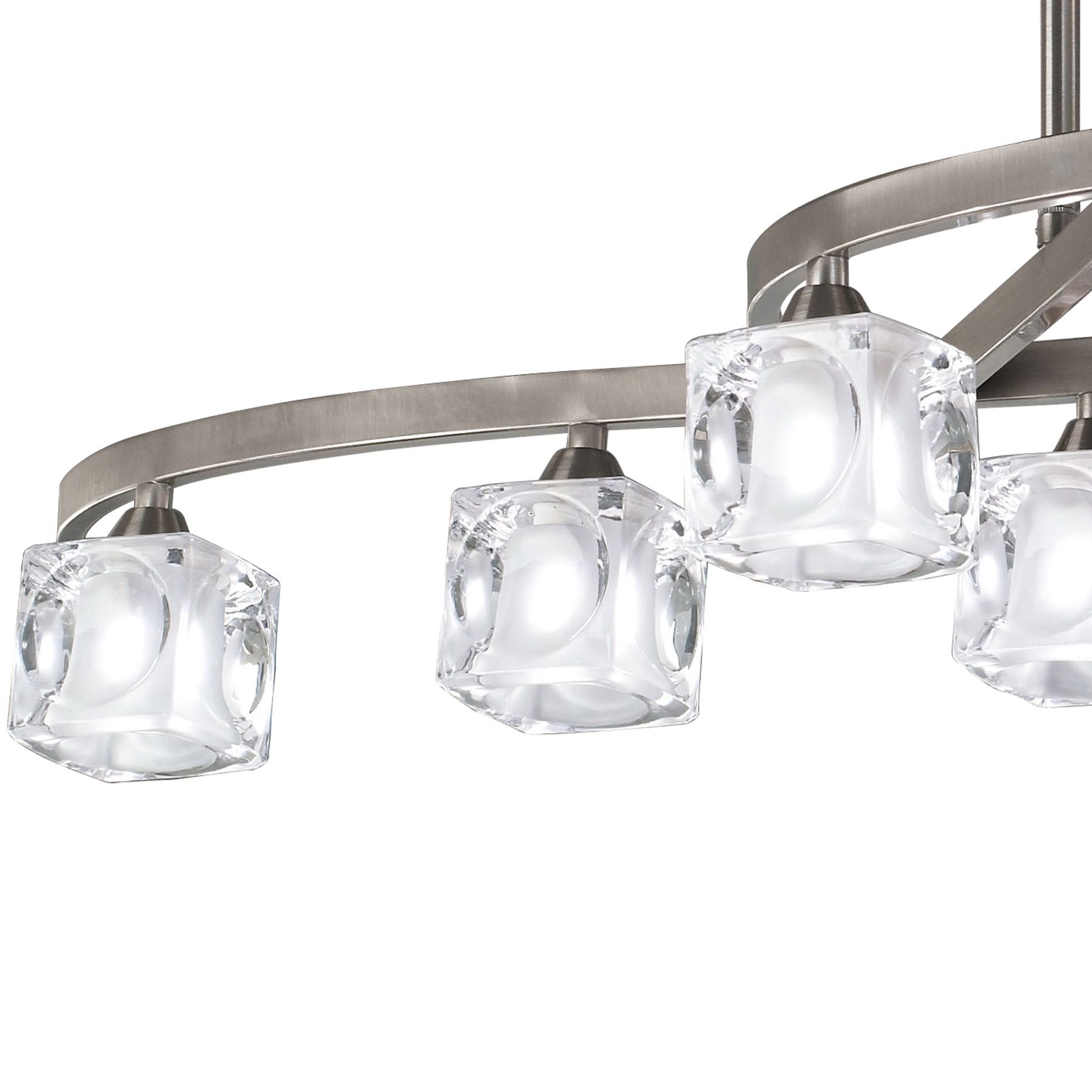 Потолочная люстра Mantra Cuadrax Nickel 0004046_MN