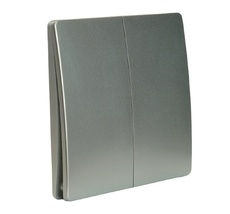 Выключатель беспроводной SMART 7мВт IP65 двухклавишный серебро Feron 51030_FR